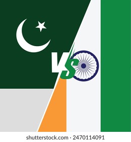 Partido Copa Mundial de Críquet Pakistán vs India T20, Ilustraciones vectoriales editables gratis para propósitos de negocios o uso personal