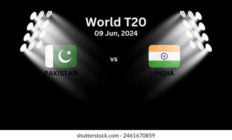 Pakistán vs India, Pak vs Ind, Ind Vs Pak El fondo es un mapa con poca transparencia aislado sobre fondo blanco, banderas de íconos, críquet, deportes, Juegos