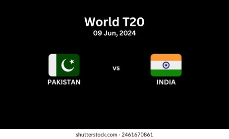 Pakistan vs India ,Pak vs Ind ,Ind Vs Pak Background is Map With Low Transparency Isolated on White Background, icon Flags ,Cricket, Sport's ,Games