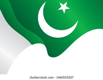 Pakistan waving flag background, Vector Illustration