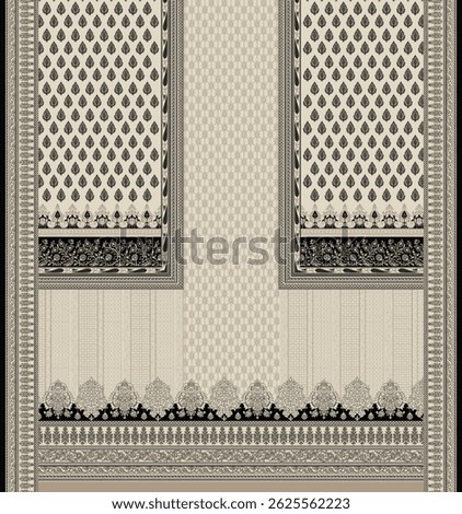Pakistani Bin Saeed Digital kurtis for Textile Design