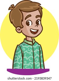 Pakistani Boy Portrait Vector Illustration