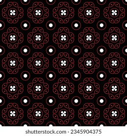 Pakistani Cultural sindhi ajrak design for screen print block print digital textile design red and white on Black background for scarf shawl Dupatta stole etc vector cadded drawing 