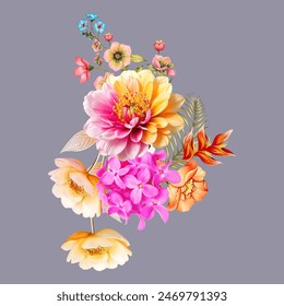 Pakistani Digital HD Flower  for Digital All over ,Digital Kurtis Design, Pattern Seamless