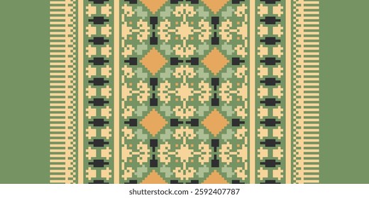 Pakistani dresses pattern Seamless Australian aboriginal pattern Motif embroidery, Pixel Ikat embroidery vector Design for Print border embroidery ancient egypt