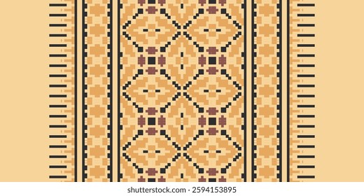 Pakistani dresses pattern Seamless Australian aboriginal pattern Motif embroidery, Pixel Ikat embroidery vector Design for Print pattern vintage flower folk navajo patchwork pattern