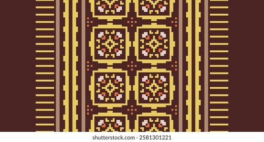 Pakistani dresses pattern Seamless Bandana print silk Motif embroidery, Pixel Ikat embroidery vector Design for Print jacquard slavic pattern folklore pattern kente arabesque