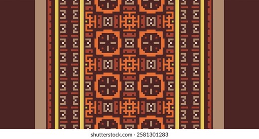 Pakistani dresses pattern Seamless Bandana print silk Motif embroidery, Pixel Ikat embroidery vector Design for Print figure tribal ink on cloth patola sari