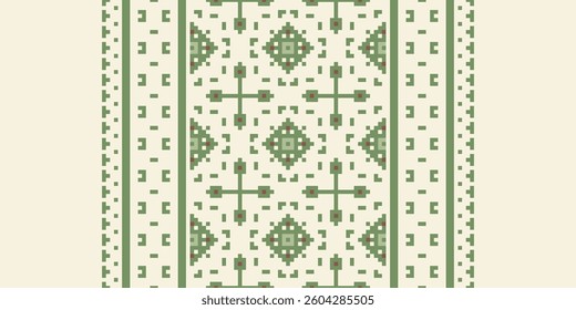 Pakistani dresses pattern Seamless Mughal architecture Motif embroidery, Pixel Ikat embroidery vector Design for Print figure tribal ink on cloth patola sari