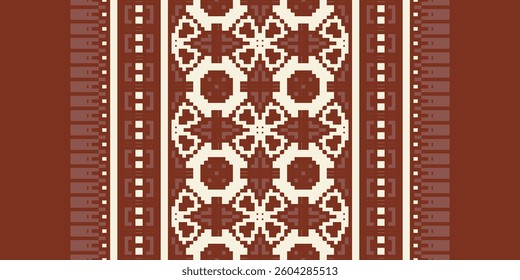 Pakistani dresses pattern Seamless Mughal architecture Motif embroidery, Pixel Ikat embroidery vector Design for Print scandinavian pattern saree ethnic nativity gypsy pattern