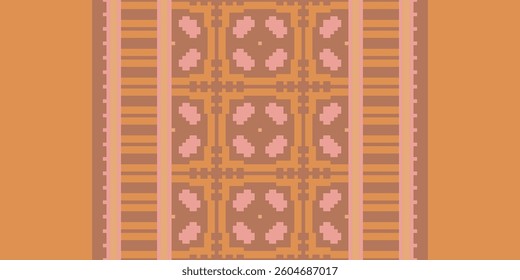 Pakistani dresses pattern Seamless Scandinavian pattern Motif embroidery, Pixel Ikat embroidery vector Design for Print indigenous art aboriginal art pattern floral kurti mughal border