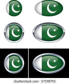 Pakistani Flag Buttons
