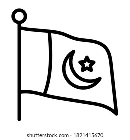 Pakistani Flag Icon Modern Line Style Stock Vector (royalty Free 