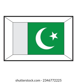 Pakistani flag icon vector illustration symbol design