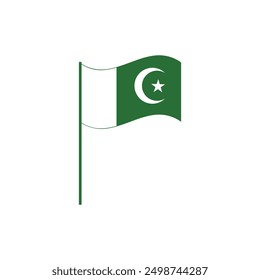 Pakistanische Fahne winkt Vektor Design