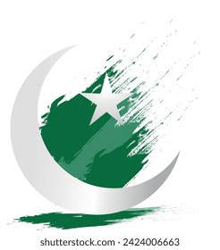 Vector de tara del chand de la flage paquistaní