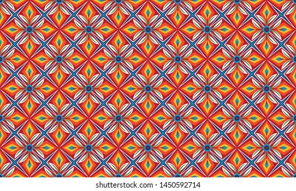 Pakistani Or Indian Truck Art Pattern Abstract Background - Vector