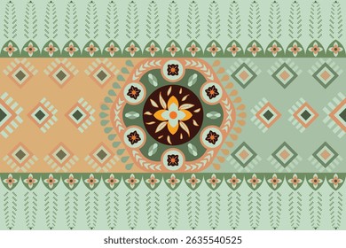 Padrões de arte de caminhões paquistaneses ou indianos usam cores brilhantes e padrões florais geométricos simétricos, complementados por motivos de diamante e fronteiras florais repetidas. Perfeito para origens étnicas, têxteis