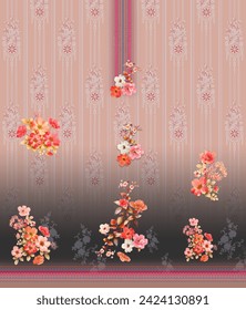 Pakistani Kurti digital design 
Textile Three Pieces Design, Pakistani Ladies Kurti- illustration
