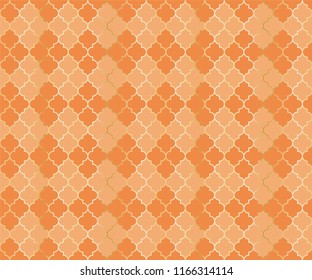 Pakistani Mosque Vector Seamless Pattern. Argyle rhombus muslim fabric background. Traditional ramadan pattern with gold grid. Cool islamic argyle seamless design of lantern lattice shape tiles.