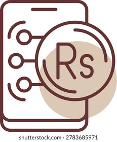 Pakistani rupee Creative Illustration Icon Design