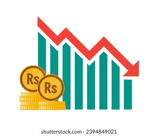 Pakistani Rupee Exchange Rate Value Decrease Down
