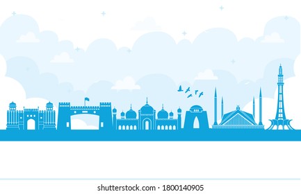 Pakistani top land marks vector template