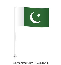 National Flag Pakistan Isolated On Gray Stock Vector (Royalty Free ...