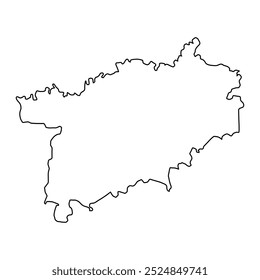 Pakpattan district map, administrative division of Pakistan. Vector illustration.