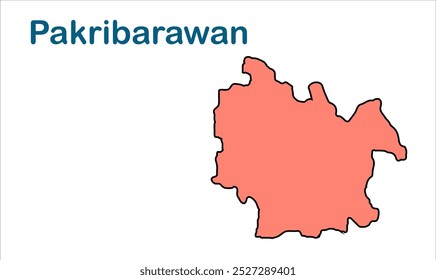 Pakribarawan subdivision map, Nawada District, Bihar State, Republic of India, Governo de Bihar, Território indiano, Índia Oriental, política, vila, turismo