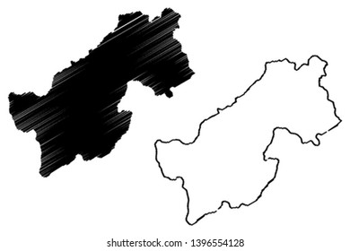 Paktia Province (Islamic Republic of Afghanistan, Provinces of Afghanistan) map vector illustration, scribble sketch Paktia map
