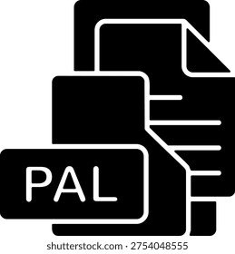 PAL File Format Folder Icon Design Symbol