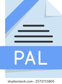 PAL Flat Style Icon Design