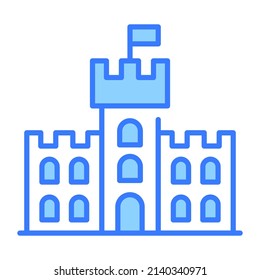 palace building vector illustration isolated on white background. Architecture business concept.