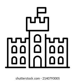 palace building vector illustration isolated on white background. Architecture business concept.