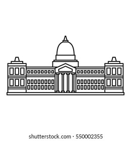 Palace of Congress, Buenos Aires icon. Outline illustration of Palace of Congress, Buenos Aires vector icon for web