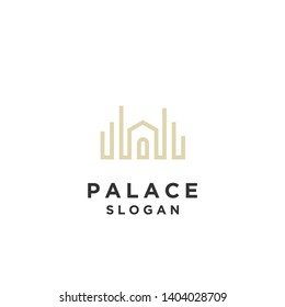 palace gold elegance logo icon designs vector illustration isolated background