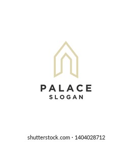 palace gold elegance logo icon designs vector illustration isolated background