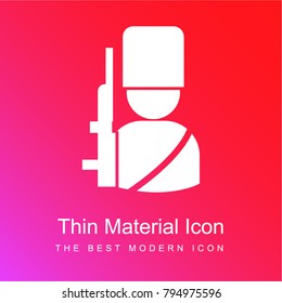 Palace guards with machine gun variant red and pink gradient material white icon minimal design
