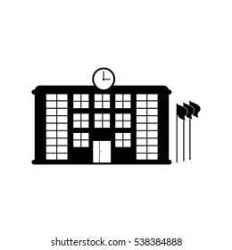 Palace hotel Icon Vector Illustration