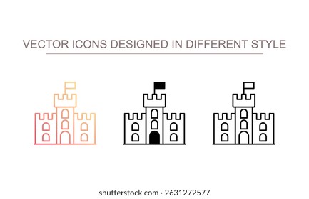 Palace icon design with white background stock illustration