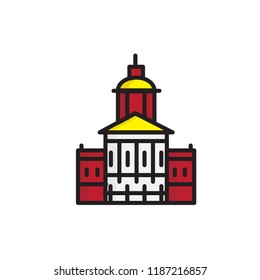 palace icon vector design eps 10. building icon vector