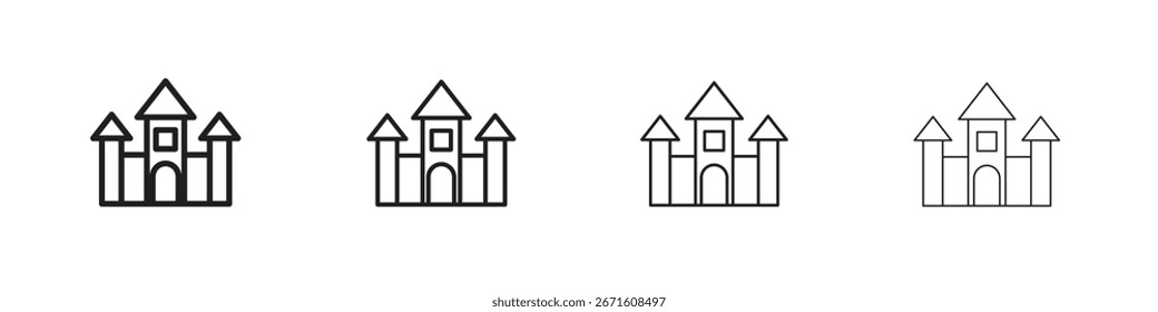 Palace icon vector illustration, line design icon. Editable strokes.