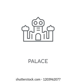 Palace linear icon. Palace concept stroke symbol design. Thin graphic elements vector illustration, outline pattern on a white background, eps 10.
