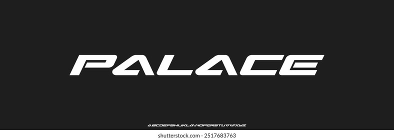 Palace minimal modern alphabet fonts. Typography minimalist urban digital fashion future creative logo font. vector illustration