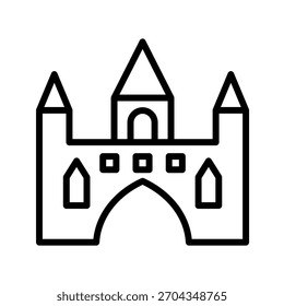 Ilustração do vetor do ícone do Palace Outline