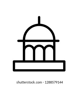  Palace outline icon vector  isolated illustration editable