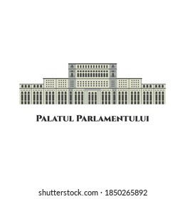 The Palace of the Parliament in Bucharest, Romania. The seat of the Parliament of Romania. It is the second largest administrative building in the world. Historical building landmark