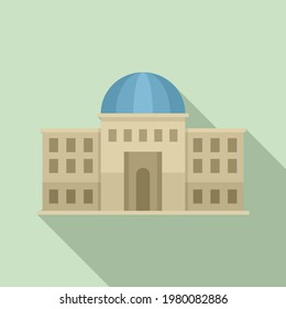 Palace parliament icon. Flat illustration of Palace parliament vector icon for web design