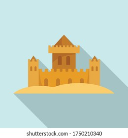 Palace of sand icon. Flat illustration of palace of sand vector icon for web design